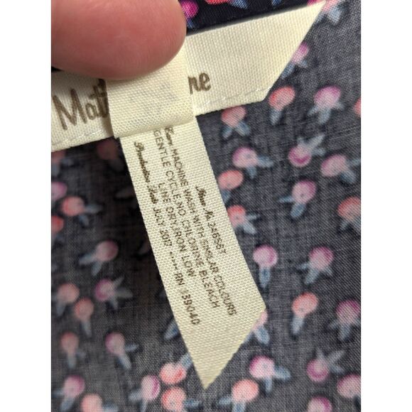 MATILDA JANE Ditsy Floral Embroidered Peasant Boho Cottage Eyelet Top Size XL - Picture 8 of 8